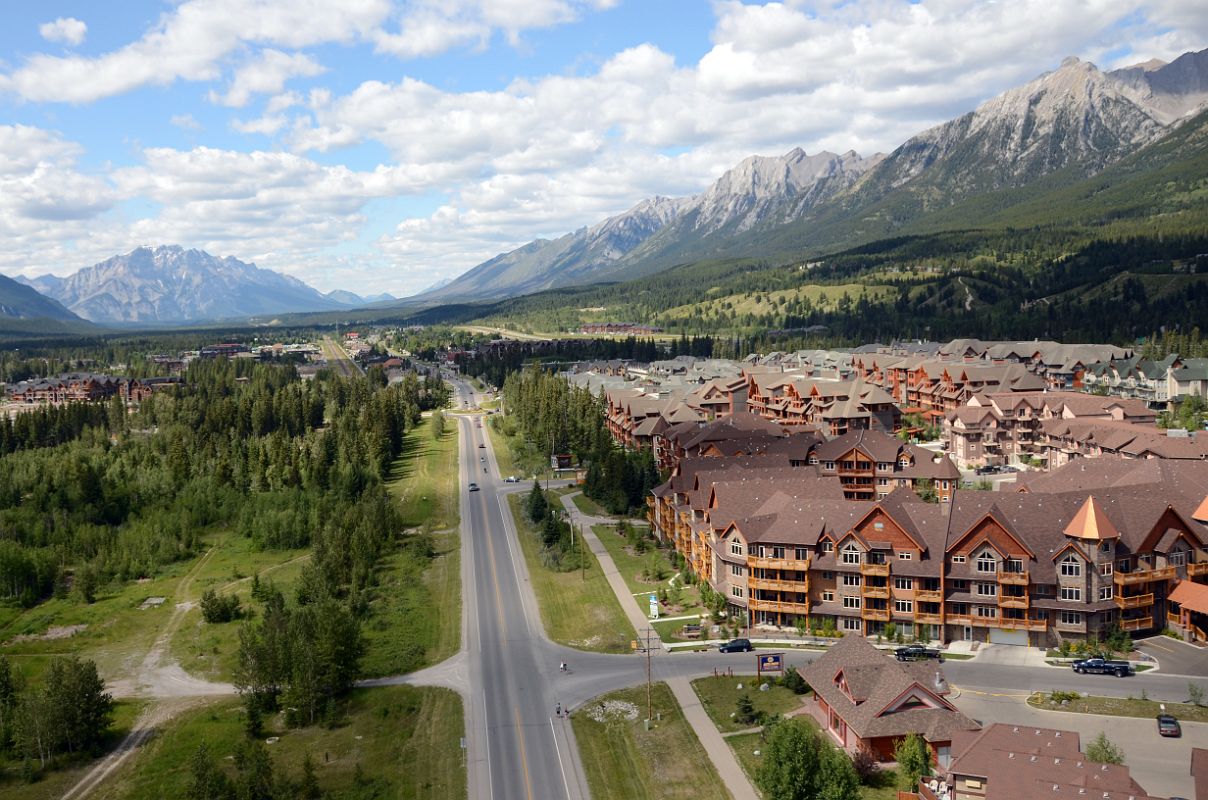 15 Canmore, Cascade Mountain As Helicopter From Lake Magog Prepares To Land In Canmore